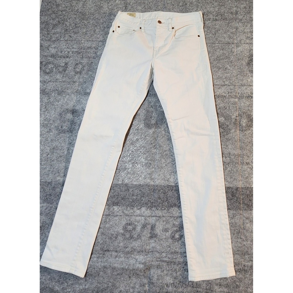 J . Crew Jeans mens 29x32 White 484 Tapered Slim